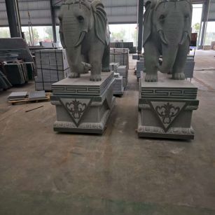 哈尔滨芝麻灰花岗岩对象 芝麻白芝麻灰大象