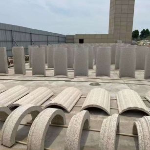 哈尔滨黄金麻别墅柱皮 异形 线条定制