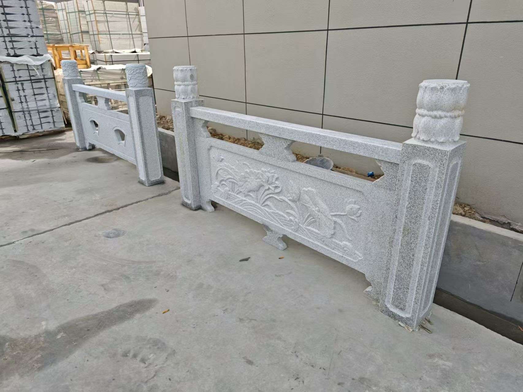 哈尔滨芝麻白河道栏杆 石材栏杆
