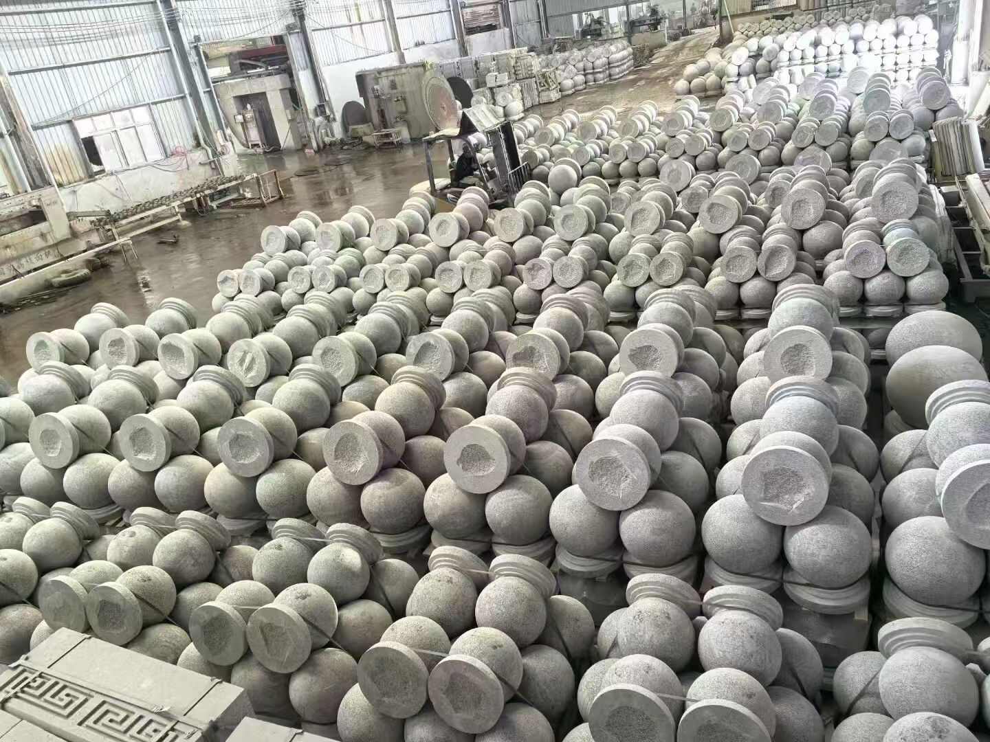 哈尔滨芝麻白圆球 石球 挡车球
